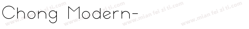 Chong Modern字体转换